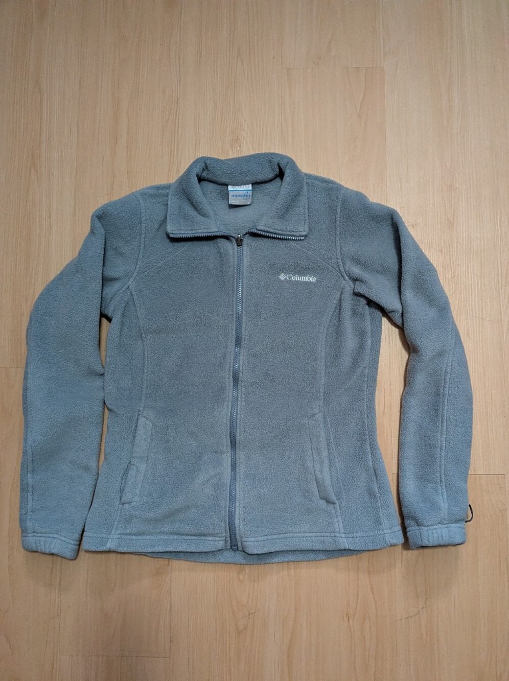 Columbia Women's Full-Zip Fleece Jacket Light Gray Medium